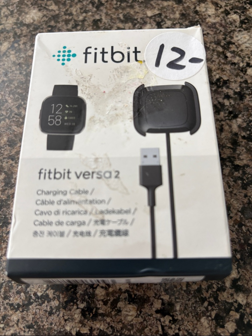fitbit Versa 2 Black USB Charging Cable and Dock